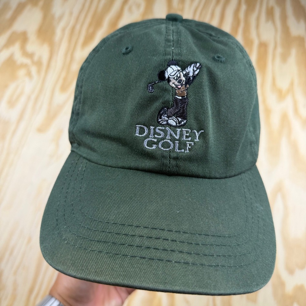 Ahead Vintage Disney Golf Mickey Mouse Hat Forest Green Adjustable Dad Cap
